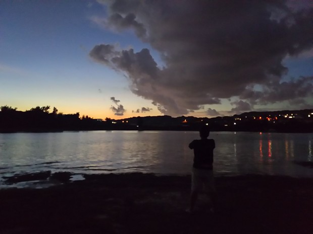 海辺の夕日