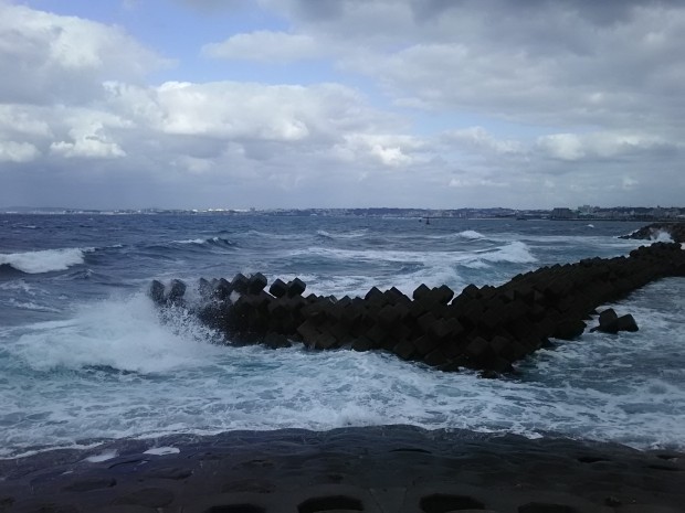 時化の海