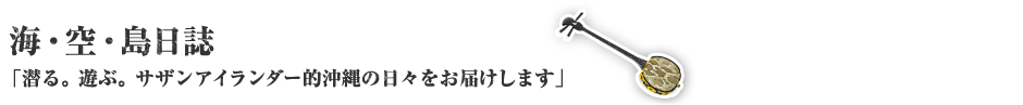 海・空・島日誌「潜る。遊ぶ。サザンアイランダー的沖縄の日々をお届けします」